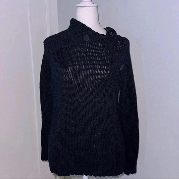 Michael Kors Knit Turtleneck with Button Detail - Picture 2 of 8